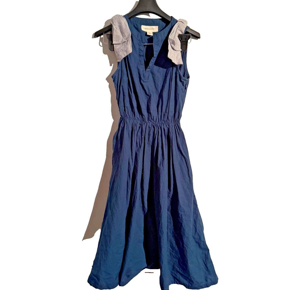 Anthropologie Portrait of A‎ Girl Dress Size 2 Blue Waist Defined Besotted Retro